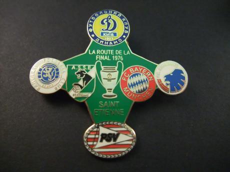 De route naar de finale 1976 ,PSV, Bayern München Glasgow Rangers